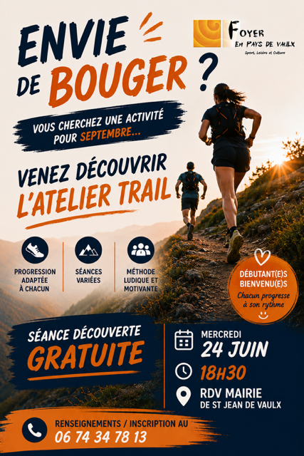 Atelier Trail à Saint-Jean-de-Vaulx