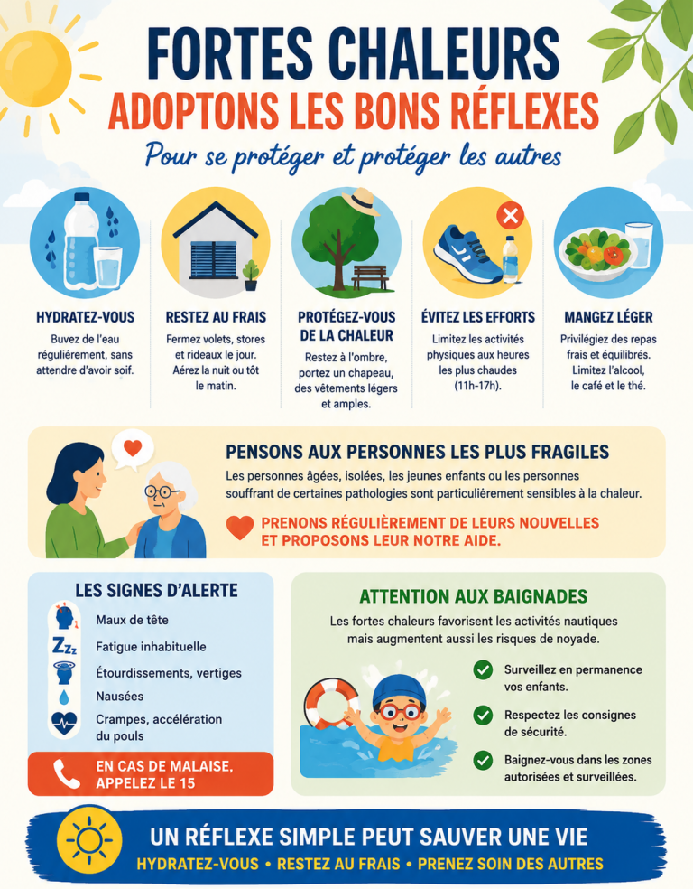 Prévention fortes chaleurs et canicule conseils pour se protéger à Notre-Dame-de-Vaulx