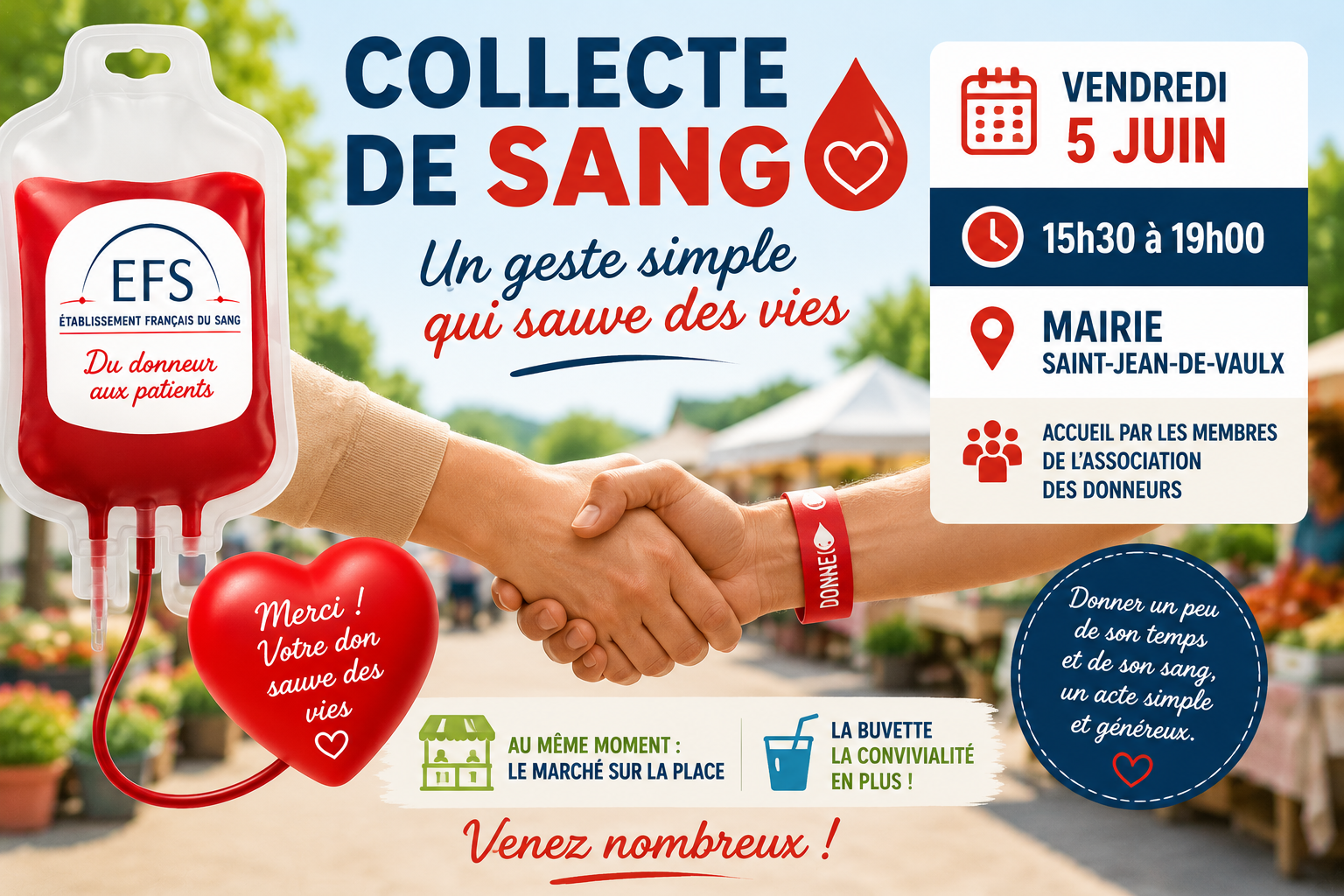 Collecte de sang à Saint-Jean-de-Vaulx
