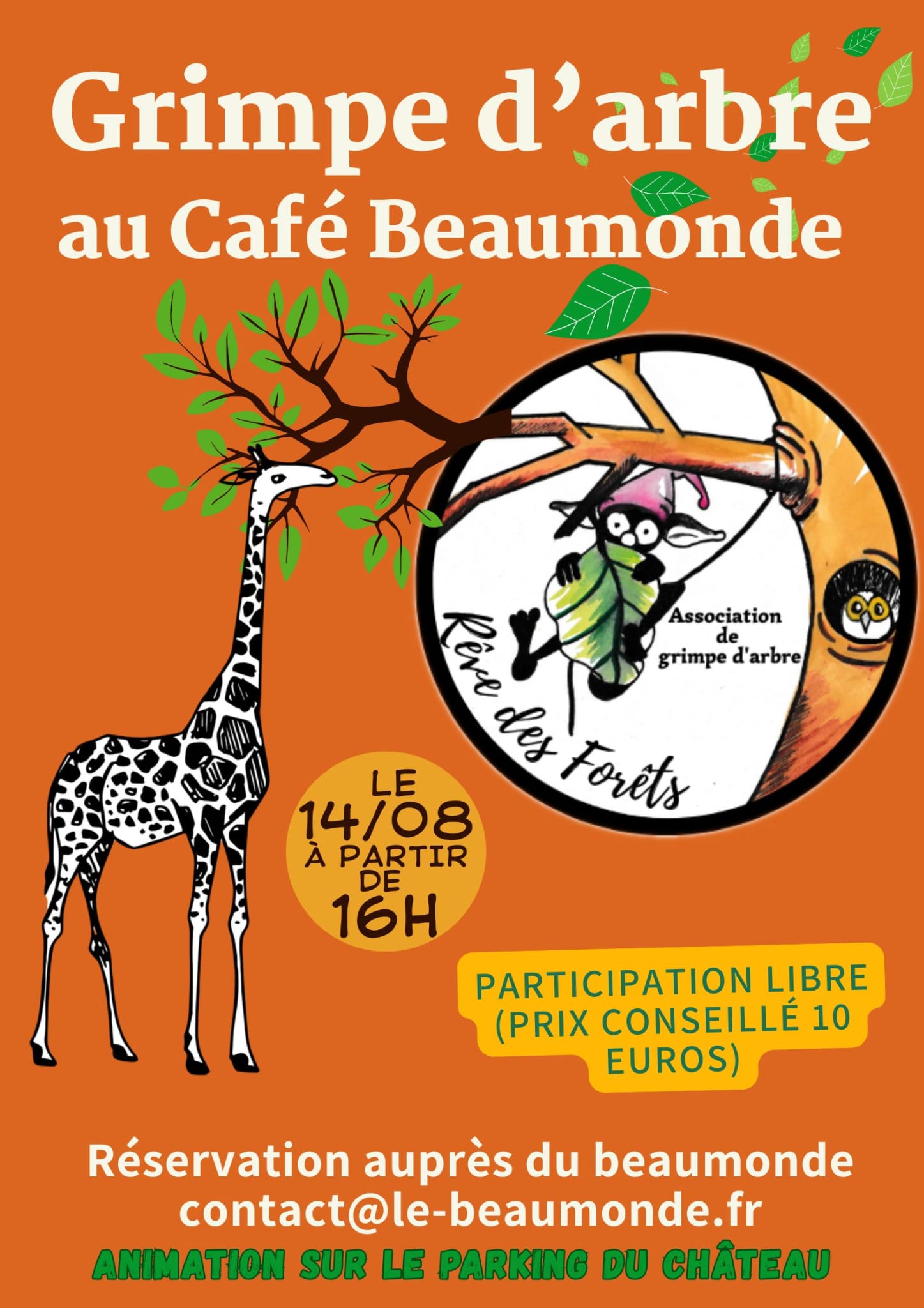 Une initiation à la grimpe d'arbre est proposée vendredi 14 août à La Mure par Rêve des Forêts et le Café Beaumonde. Initiation à la grimpe d'arbre avec Rêve des Forêts au Café Beaumonde à La Mure