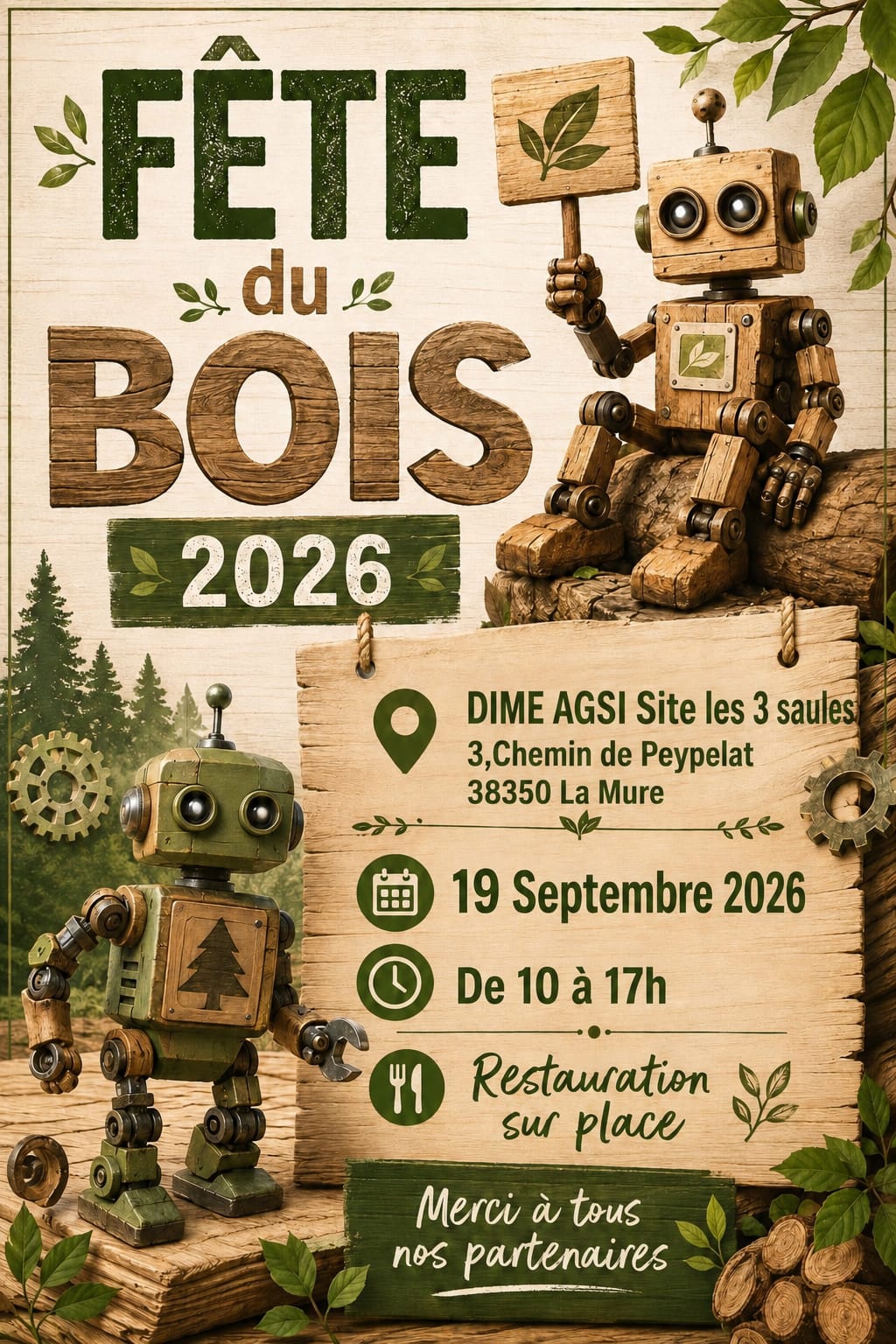 Affiche de la Fête du Bois 2026 à La Mure le 19 septembre