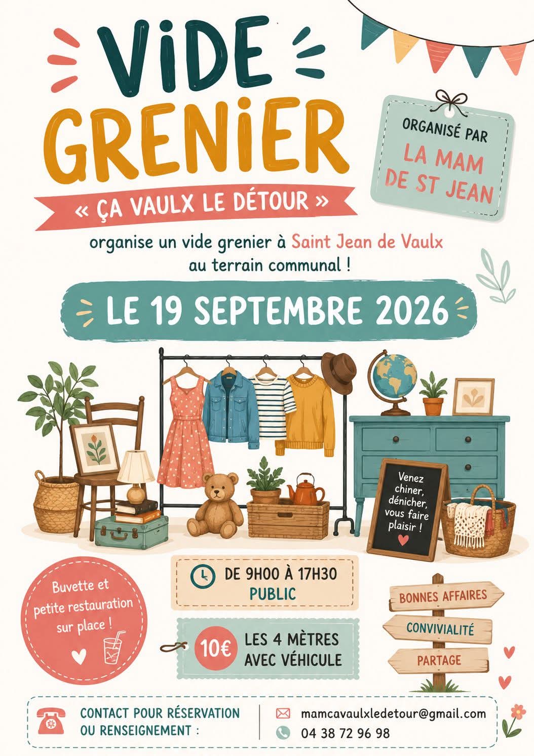 Vide-grenier à Saint-Jean-de-Vaulx le 19 septembre 2026