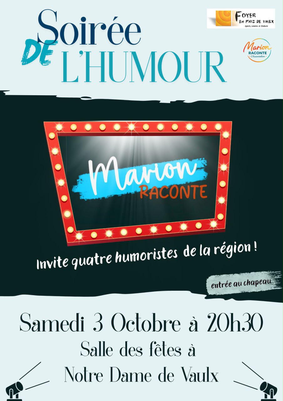 Soirée de l’humour à Notre-Dame-de-Vaulx le 3 octobre 2026